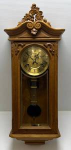 lot 86 image: Vintage Key wind Wall Clock With Key
