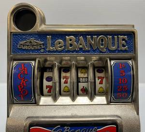 lot 94 image: Vintage Carousel LeBanque ONE ARMED BANKER 11 x 8 x 7