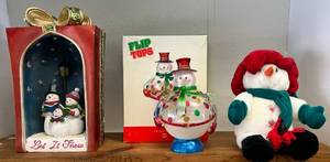 lot 108 image: Shelf Full Of Vintage Misc. Christmas Dcor