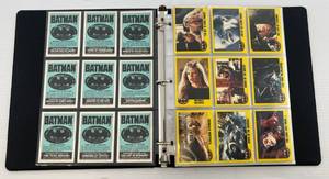 lot 165 image: 1989 Batman Trading Cards In Album (Roughly 165 Total)