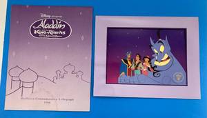 lot 206 image: 1996 Disney Exclusive Commemorative Lithograph Aladdin And The King Of Thieves With Protective Sleeve