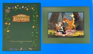 lot 209 image: 1997 Walt Disneys Masterpiece Bambi Exclusive Commemorative Lithograph  With Protective Sleeve