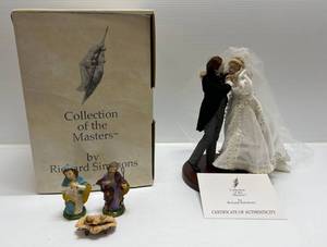 lot 224 image: Group Of Misc. Vintage Figurines Including Nativity And More