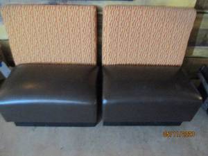 Pair of (2) beautiful high back booth seat benches