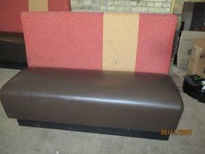 Single beautiful high back booth bench seat