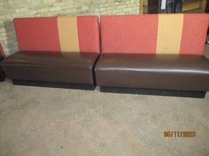 Pair of (2) high back booth bench seats