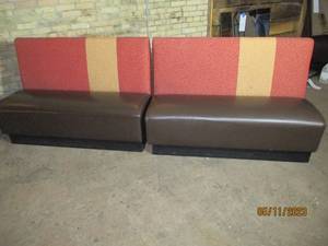 Pair of (2) high back booth bench seats