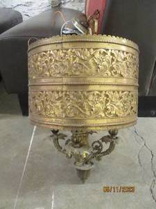 Decorative Brass tone 4-light Chandelier