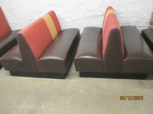 Set of (2) high back to back booth seats