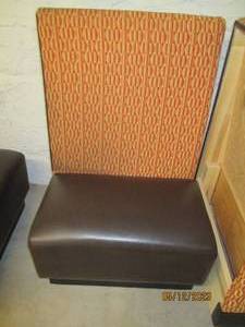 Single extra high back booth bench seat
