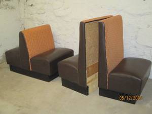 (2) Single extra high back booth seat