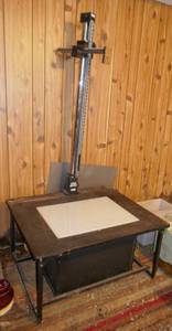 lot 16 image: Bogen enlarger stand on light table