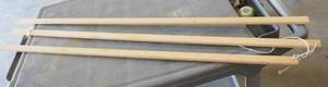 lot 35 image: 3 new Glimakra loom bars - not sure if these are shaft bars or lamms