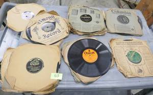lot 63 image: 40 antique records 78rpm noted a few from 1910s