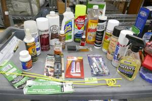 lot 82 image: Lot of cleaners, epoxy, etc