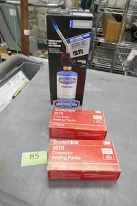 lot 85 image: New propane torch, 1 and a half boxes of 3M connector sealing packs