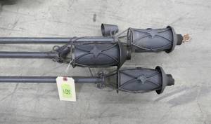 lot 89 image: 3 all steel tiki torches