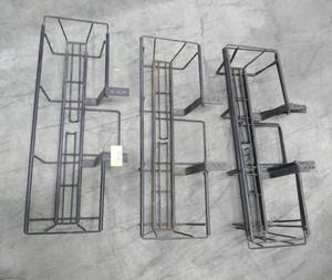 lot 111 image: 4 steel flower planter hanging baskets 24x7-12