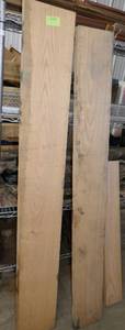 lot 114 image: 3 pieces of Oak - 81-12 x 8x1-38 and 80-12x6-78x1-38 and 35-12x4-78x1-12