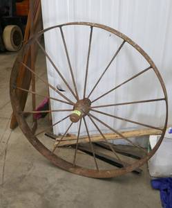lot 139 image: Steel wagon wheel 40 inch