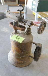 lot 142 image: Old brass torch