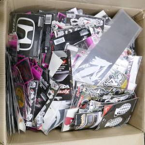lot 143 image: Box of various vehicle decalsstickers guessing 400 or more