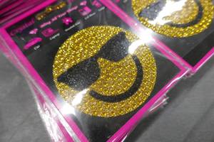 lot 173 image: Lot of 60 bling Smiley Face stickers with shades