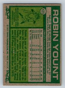 lot 28 image: Robin Yount 1977 Topps #635 Baseball Card