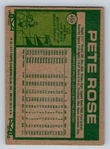 lot 15 image: Pete Rose 1977 Topps #450 Baseball Card
