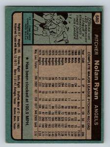 lot 9 image: Nolan Ryan 1980 Topps #580 Baseball Card
