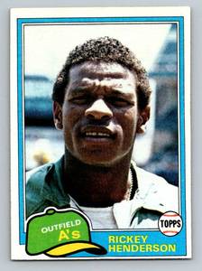 lot 51 image: Rickey Henderson 4 Cards - 1981, 1983, 1984, 1985 Topps Baseball