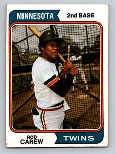lot 54 image: Rod Carew 5 Card Lot - 1974, 1976, 1977, 1978, 1979 Topps Baseball