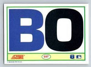 lot 21 image: Bo Jackson 1990 Score #697 Baseball Card