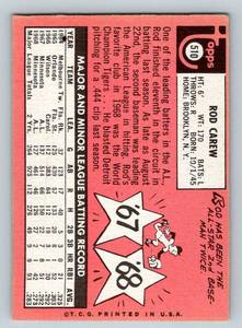 lot 3A image: Rod Carew 1969 Topps #510 Baseball Card