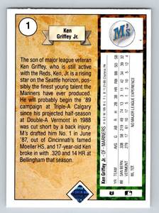 lot 4B image: Ken Griffey JR. 1989 Upper Deck Rookie Card #1