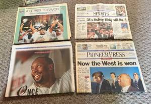 lot 80 image: Minnesota Twins 65 World Series Baseball Newspapers