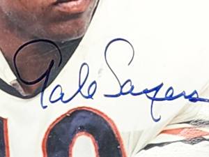lot 199 image: Vintage 2001 NFL Licensed Photo Signed by Chicago Bears HOFer Gale Sayers No COA
