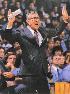 lot 8 image: Framed Autographed Picture of UCLAs Bruins Great John Wooden No COA