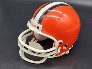 lot 17 image: Riddell Mini Helmet Signed by Cleveland Browns QB Bernie Kosar No COA