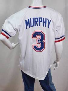 lot 73 image: Atlanta Brave Slugger Dale Murphy Autographed Baseball Jersey with COA