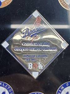 lot 47 image: Los Angeles Dodgers Commemorative Pin Set