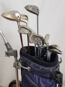 lot 58 image: Assorted Golf Club Set with Caddy