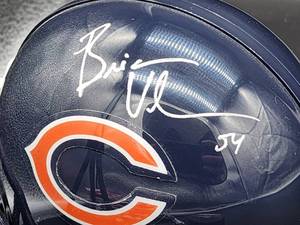 lot 72 image: Chicago Bears Defensemen Brian Urlacher Autographed Mini Helmet No COA