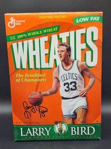 lot 28 image: Vintage Boston Celtics Larry Bird Wheaties Box