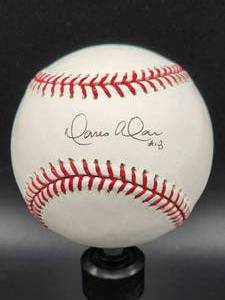 lot 93 image: MLB New York Mets Great Moises Alou Autographed Baseball No COA