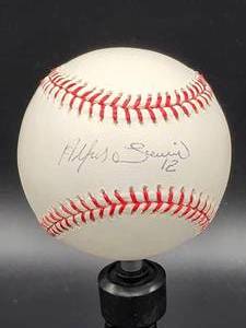 lot 85 image: MLB New York Yankees Great Alfonso Soriano Autographed Baseball No COA