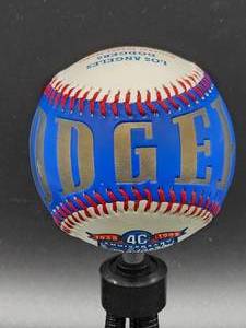 lot 46 image: (3) Los Angeles Dodgers Commemorative Baseballs