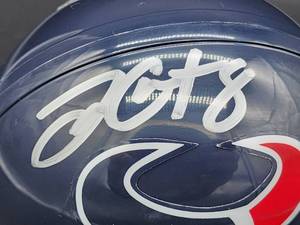 lot 299 image: Riddell Mini Helmet Autographed by Houston Texan David Carr No COA