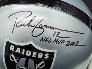 lot 182 image: Autographed Riddell Mini Helmet by Oakland Raiders Great Rich Gannon No COA