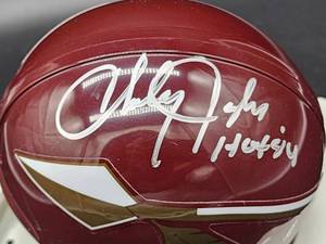 lot 197 image: Riddell Mini Helmet Autographed by Washington Redskins HOFer Charlie Taylor with COA